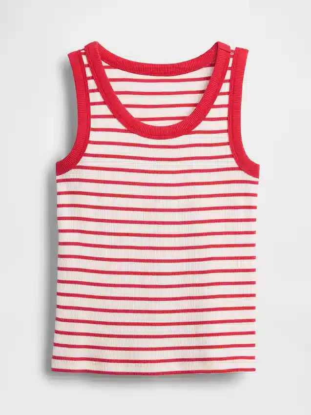 Camiseta sin mangas de punto acanalado para niño
