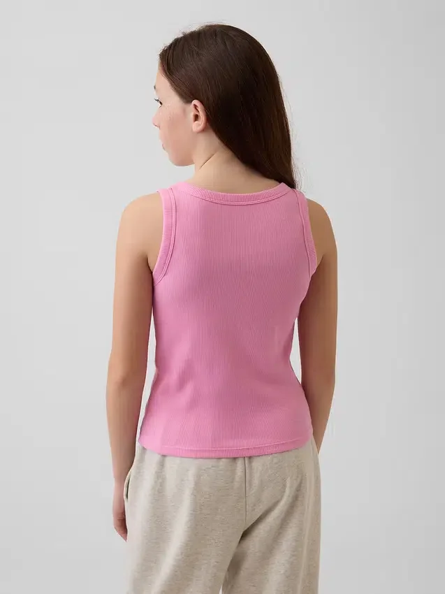 Camiseta sin mangas de punto acanalado para niño