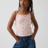 Camiseta sin mangas de punto acanalado «pointelle» para niño
