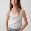 Camiseta sin mangas de punto acanalado «pointelle» para niño