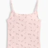 Camiseta sin mangas de punto acanalado «pointelle» para niño