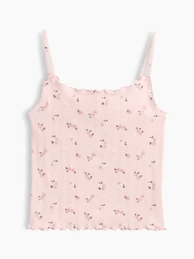Camiseta sin mangas de punto acanalado «pointelle» para niño