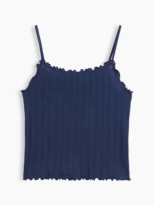 Camiseta sin mangas de punto acanalado «pointelle» para niño