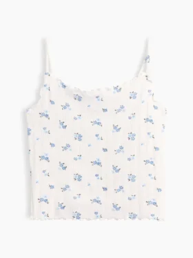 Camiseta sin mangas de punto acanalado «pointelle» para niño