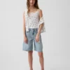 Camiseta sin mangas de punto acanalado «pointelle» para niño