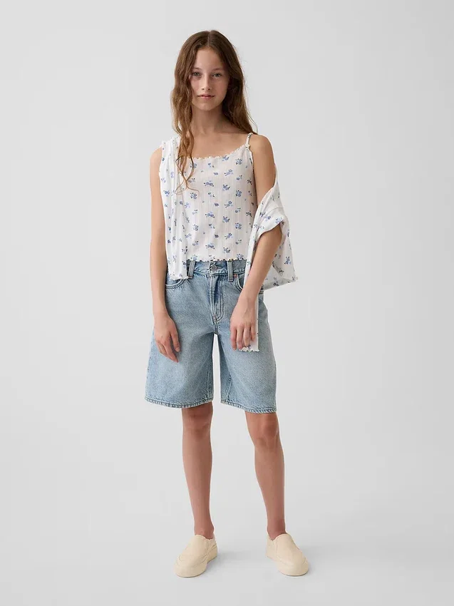 Camiseta sin mangas de punto acanalado «pointelle» para niño