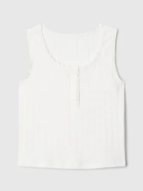Camiseta sin mangas de punto calado para niño GAP × DôEn