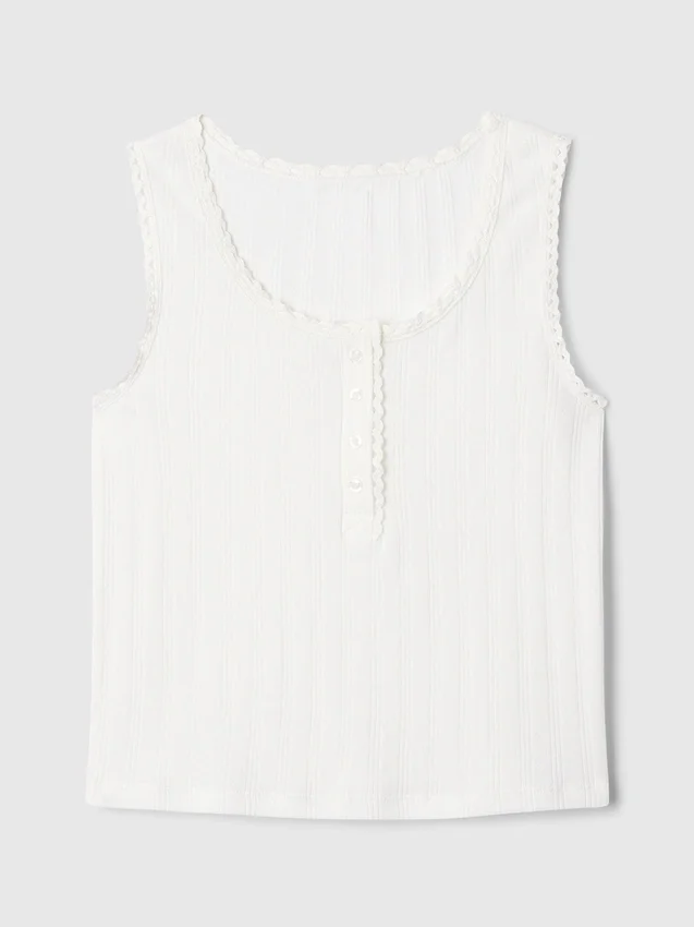 Camiseta sin mangas de punto calado para niño GAP × DôEn