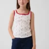 Camiseta sin mangas de punto calado para niños