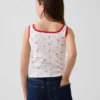 Camiseta sin mangas de punto calado para niños