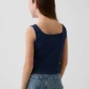 Camiseta sin mangas de punto calado para niños