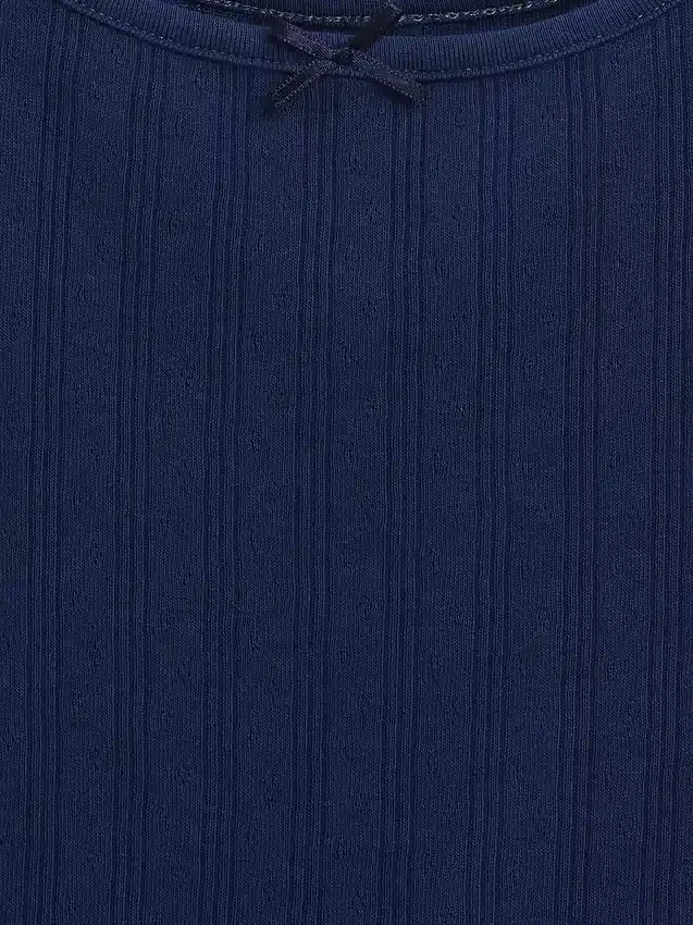 Camiseta sin mangas de punto calado para niños