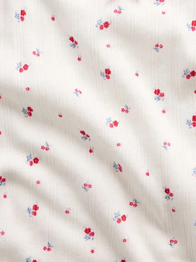 Camiseta sin mangas de punto calado para niños