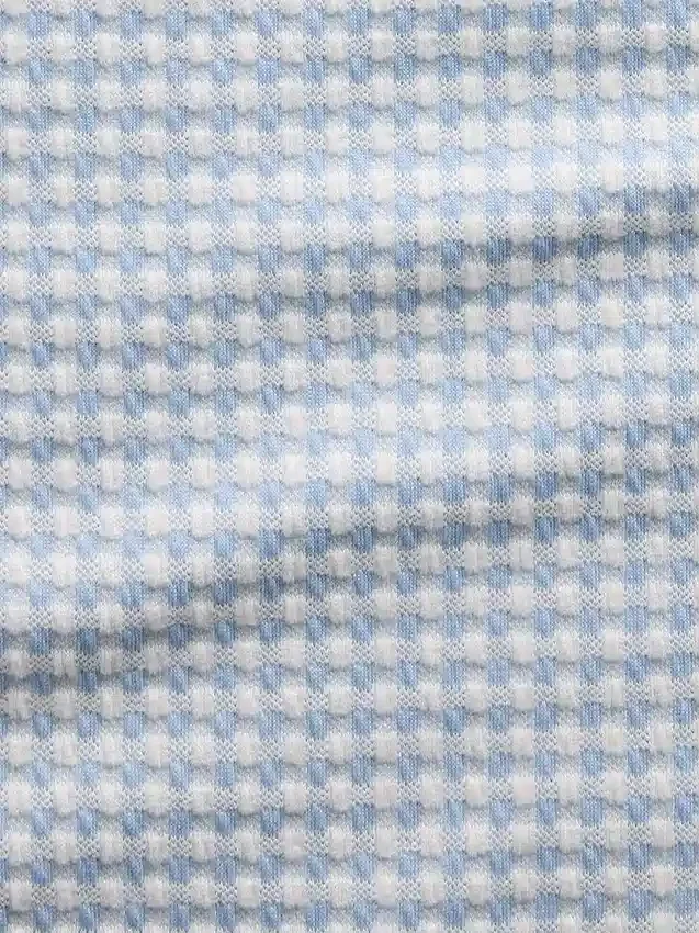 Camiseta sin mangas de punto pointelle a cuadros vichy