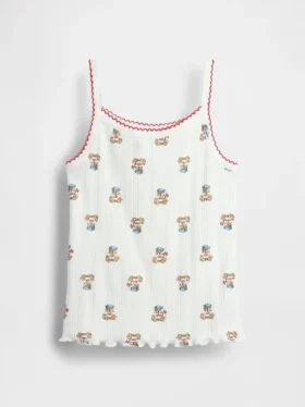 Camiseta sin mangas de punto pointelle «Brannan Bear» para bebés y niños