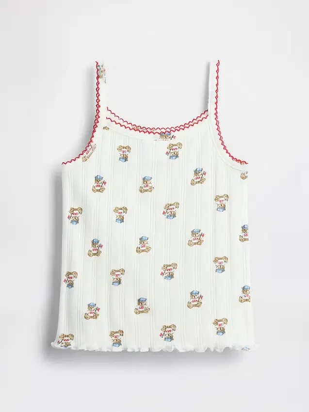Camiseta sin mangas de punto pointelle «Brannan Bear» para bebés y niños