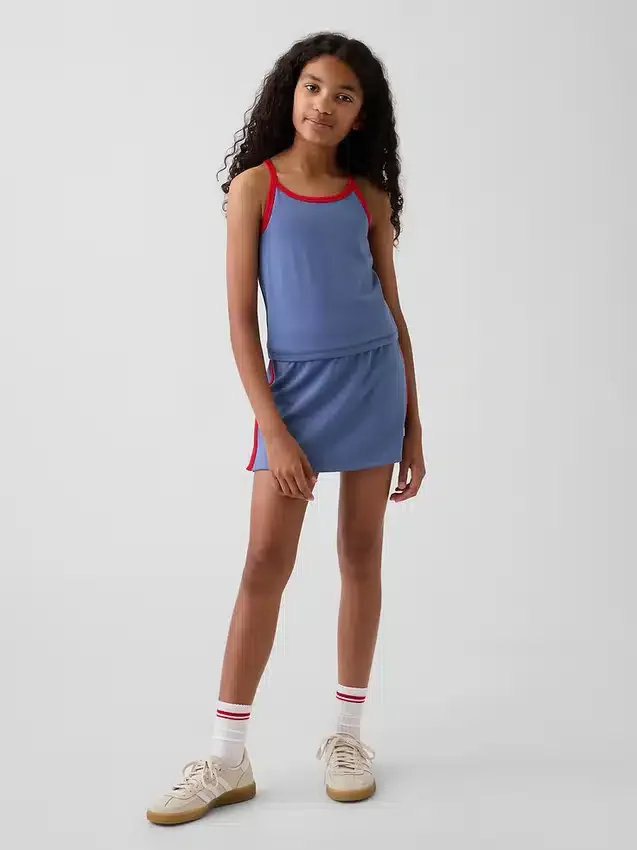Camiseta sin mangas deportiva con espalda nadadora para niños