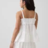Camiseta sin mangas infantil con volantes y ojales