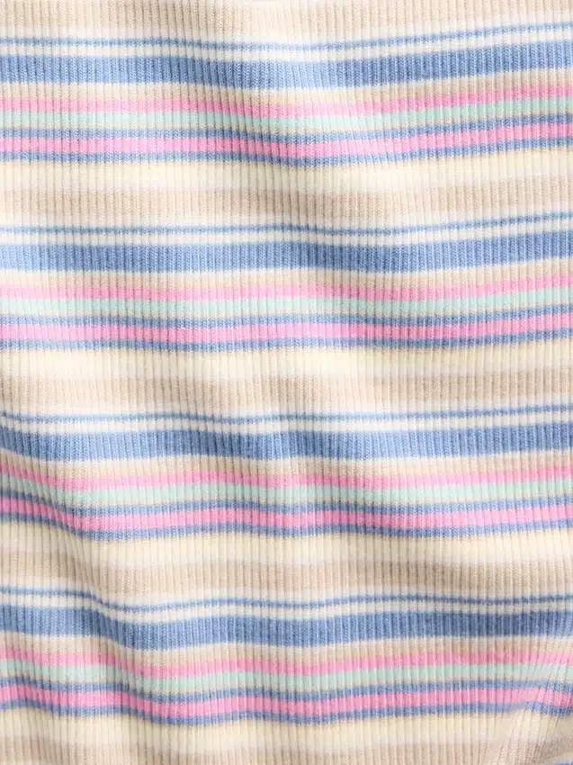 Camiseta sin mangas infantil de cuello cuadrado con canalé