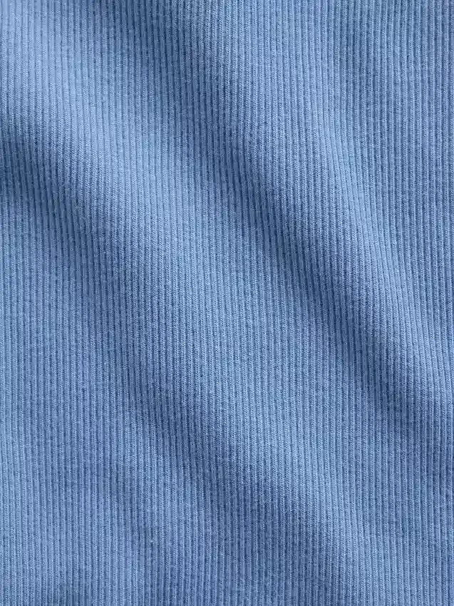 Camiseta sin mangas infantil de cuello cuadrado con canalé