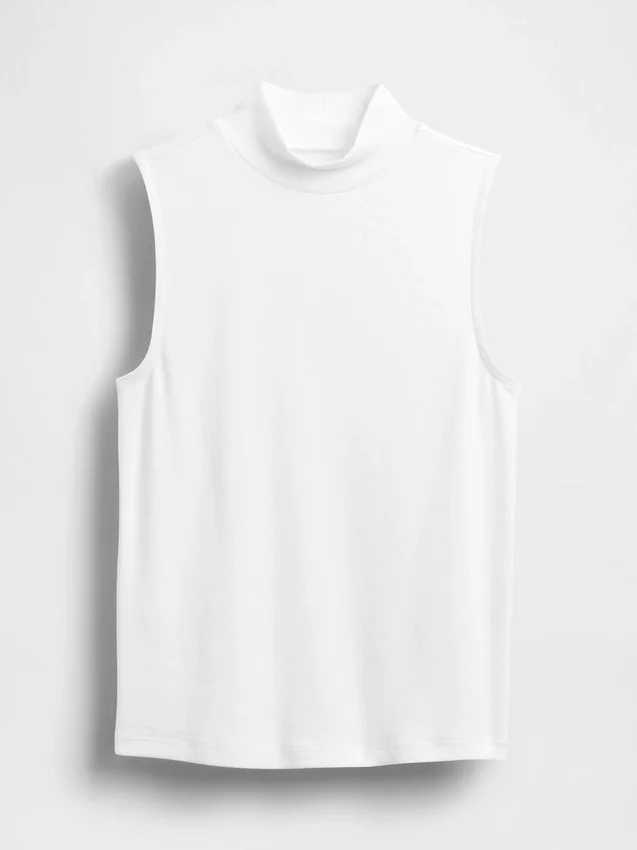 Camiseta sin mangas moderna con cuello alto