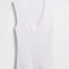Camiseta sin mangas moderna con cuello en V