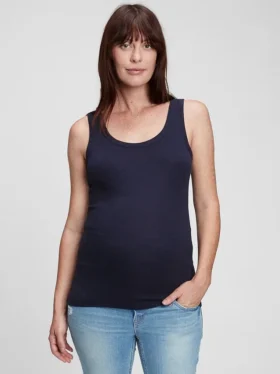 Camiseta sin mangas moderna de premamá