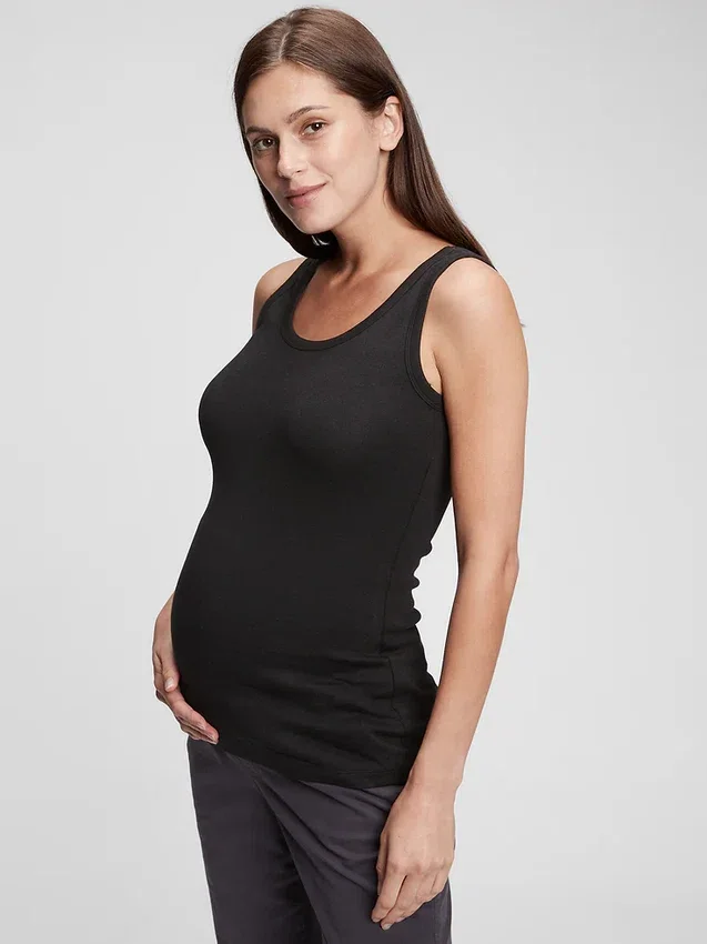 Camiseta sin mangas moderna de premamá