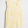 Camiseta sin mangas para niño con efecto tie-dye y cuello acanalado