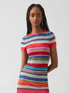 Camiseta transparente con rayas «Happy Stripe» de Gapstudio