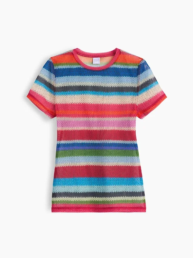 Camiseta transparente con rayas «Happy Stripe» de Gapstudio