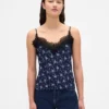 Camisola con ribete de encaje
