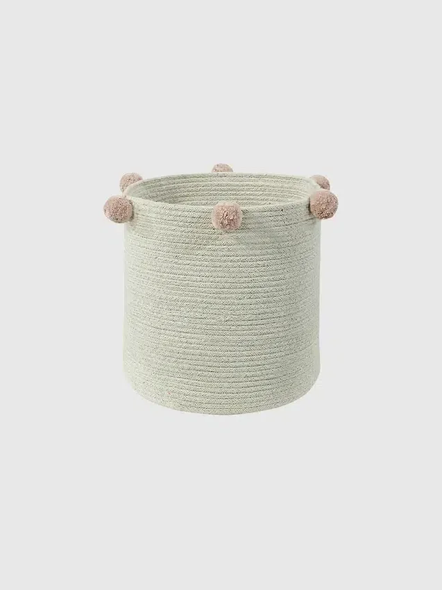 Cesta «Bubbly» de Lorena Canals, color natural-nude