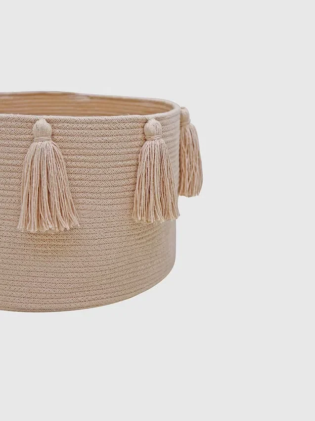 Cesta de Lorena Canals «New Tassels» rosa