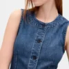 Chaleco largo de denim ultrasuave