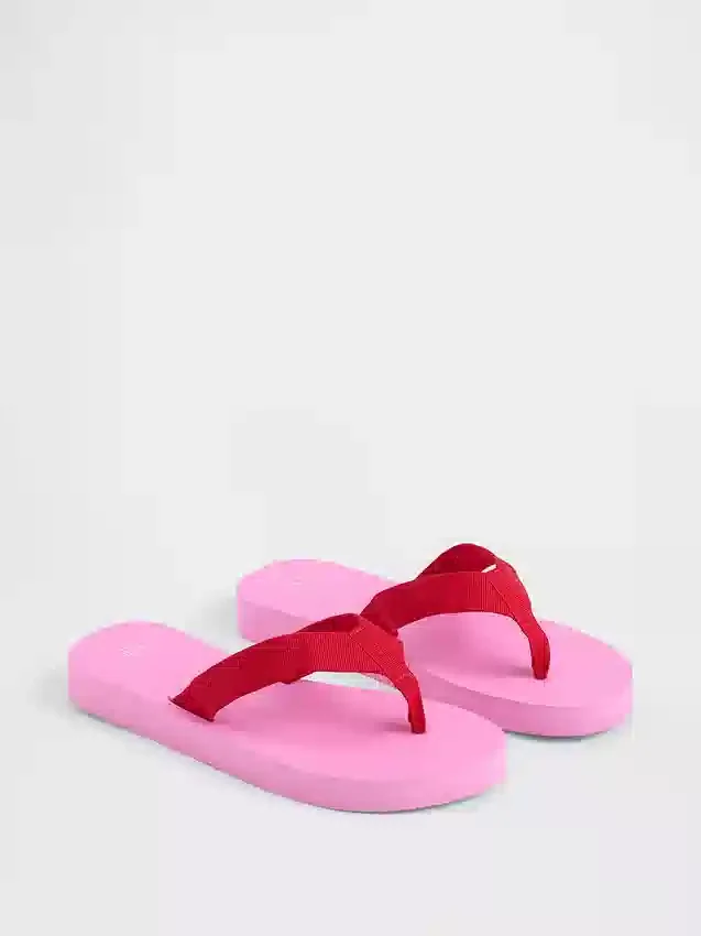 Chanclas con plataforma de lona