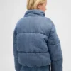 Chaqueta acolchada de vaquero con forro cálido para niños