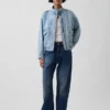 Chaqueta bomber de denim oversize