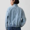 Chaqueta bomber de denim oversize