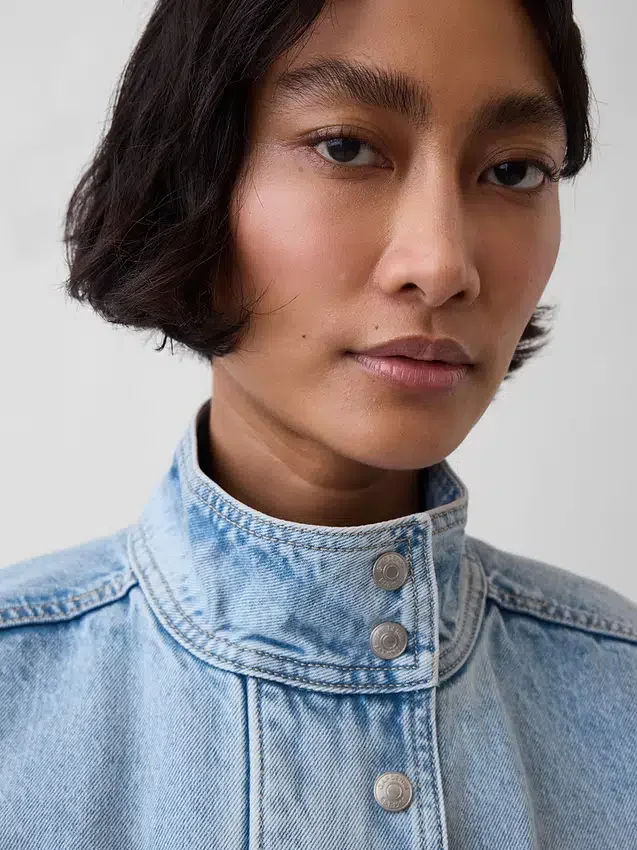 Chaqueta bomber de denim oversize