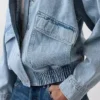 Chaqueta bomber de denim oversize