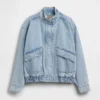 Chaqueta bomber de denim oversize