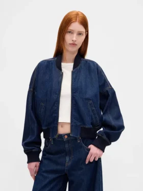 Chaqueta bomber de denim ultrasuave