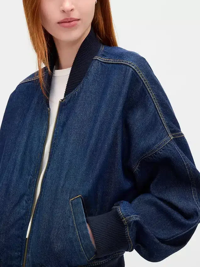 Chaqueta bomber de denim ultrasuave