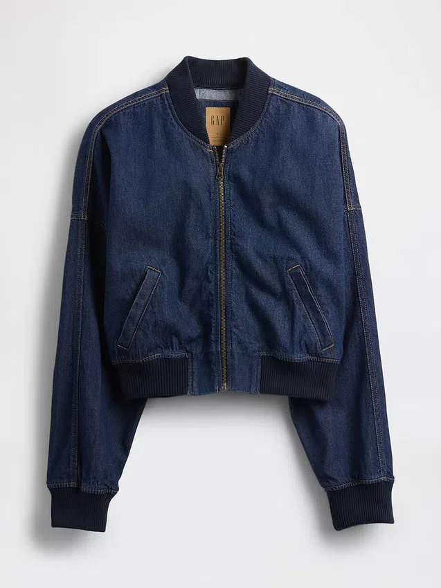 Chaqueta bomber de denim ultrasuave
