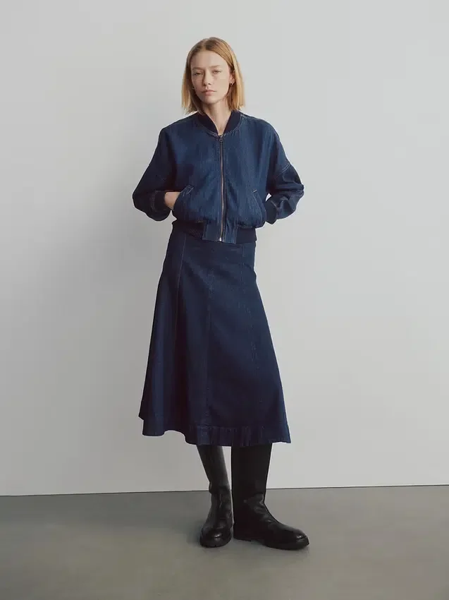 Chaqueta bomber de denim ultrasuave