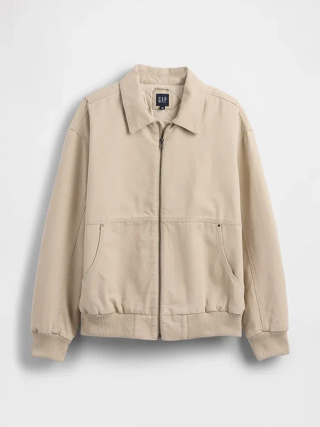 Chaqueta bomber de lona