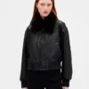 Chaqueta bomber de piel vegana
