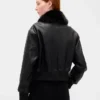 Chaqueta bomber de piel vegana