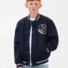 Chaqueta bomber infantil con logotipo «Varsity»